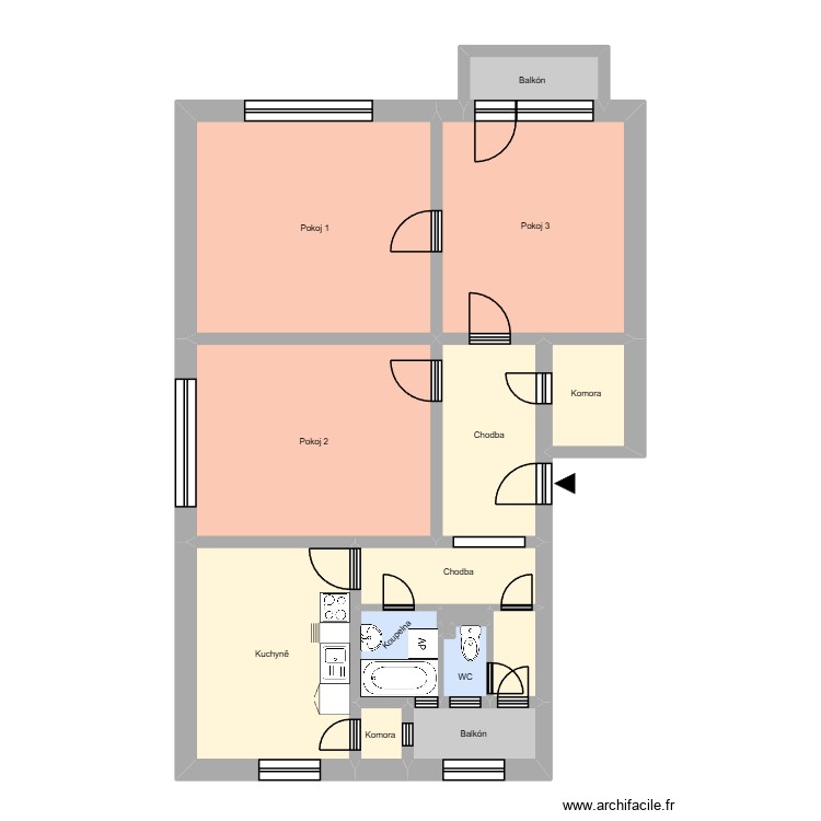 Hořany 1039, byt 3. Plan de 0 pièce et 0 m2 Hořany 1039, byt 3. Plan de 0 pièce et 0 m2