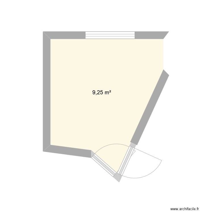 cuisine - Curgies - A nu. Plan de 1 pièce et 9 m2