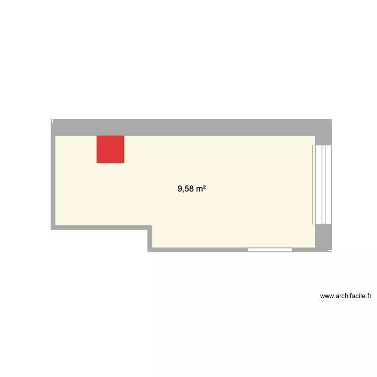 cuisine maison Laffitte. Plan de 1  et 10 m²