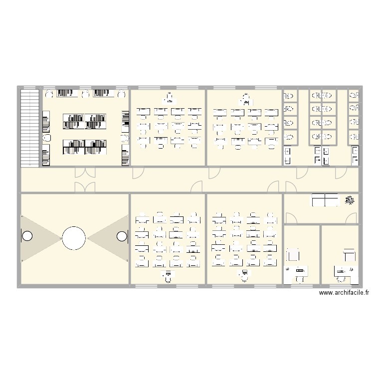 ecole de reve 2e. Plan de 28 pièces et 349 m2