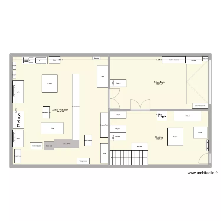 Atelier Paita. Plan de 