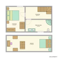 Petite maison &eacute;tages avec meubles