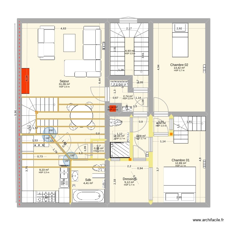Mons - Modifs sans permis. Plan de 0 pièce et 0 m2