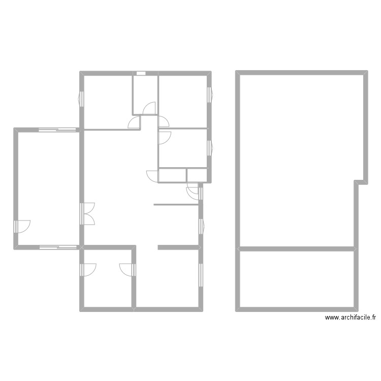maison. Plan de 8 pièces et 175 m2