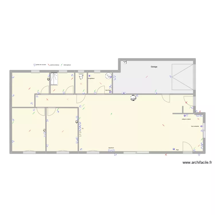 maison aulhat  electricit&eacute;. Plan de 