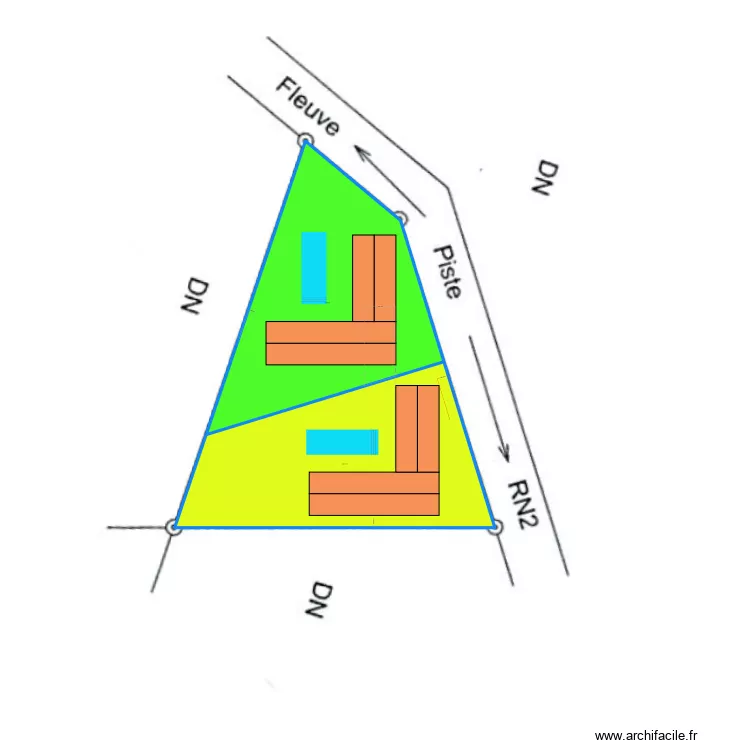 Terrains Gneling Bao 1. Plan de 2 et 1381 m² Terrains Gneling Bao 1. Plan de 2 et 1381 m²