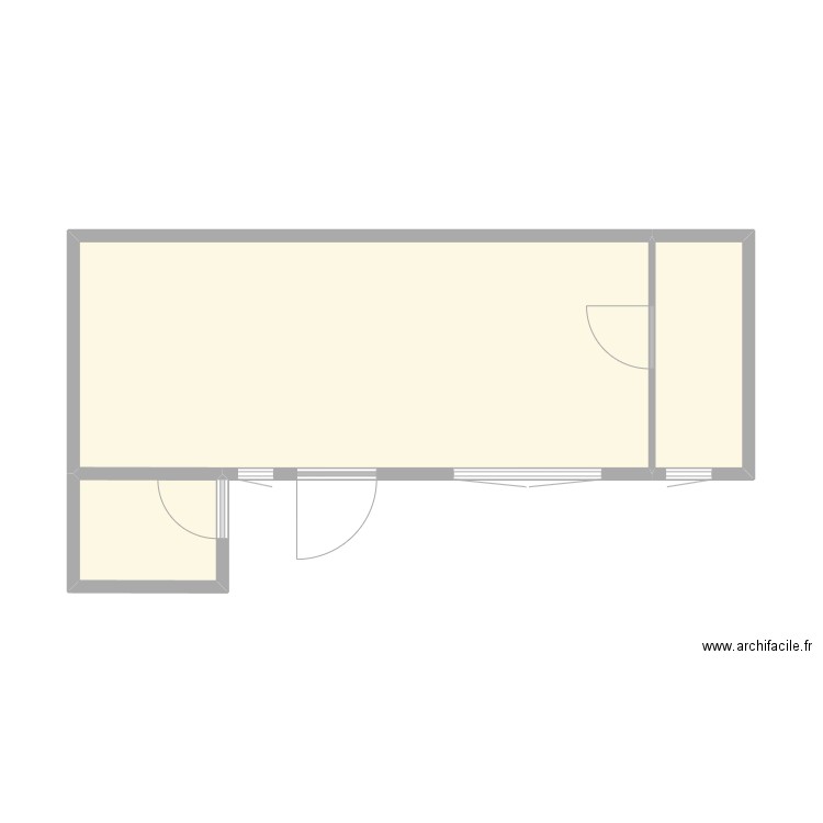 63 AVRIL OK. Plan de 3 pièces et 30 m2