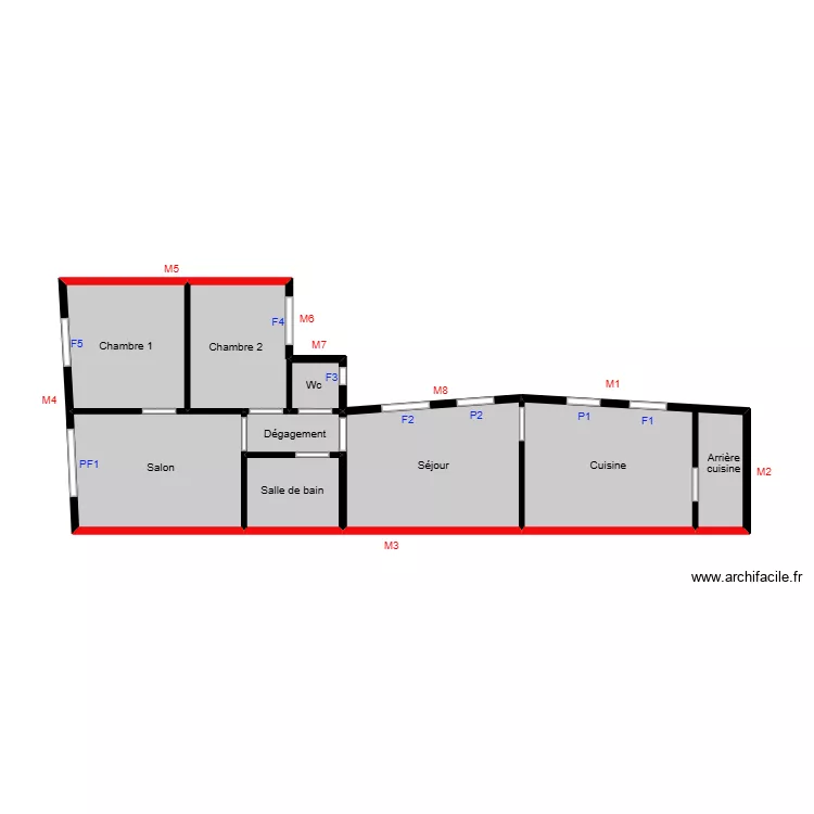 Viaud goustan Dpe. Plan de 8  et 65 m²