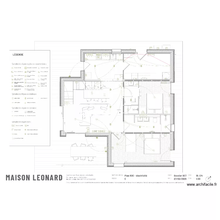 maison leonard ECLAIRAGE. Plan de 