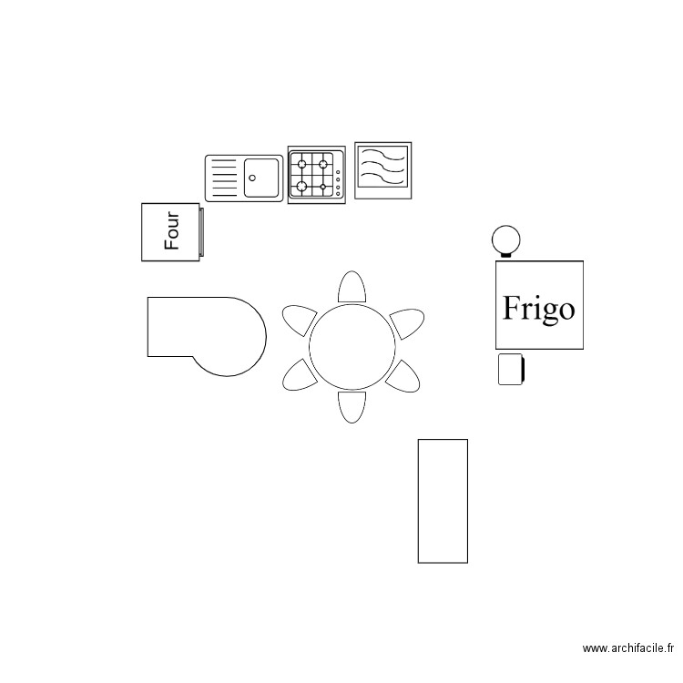 cuisine Doudou. Plan de 0 pièce et 0 m2