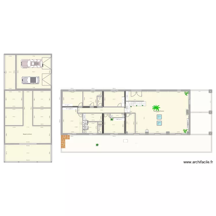 Villa Tarzan 52 vide elec-eau-vmc-clim. Plan de 75 et 1329 m² Villa Tarzan 52 vide elec-eau-vmc-clim. Plan de 75 et 1329 m²