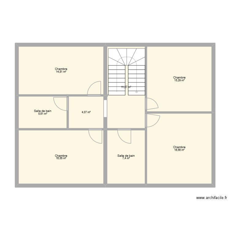 argenteuil. Plan de 8 pièces et 92 m2