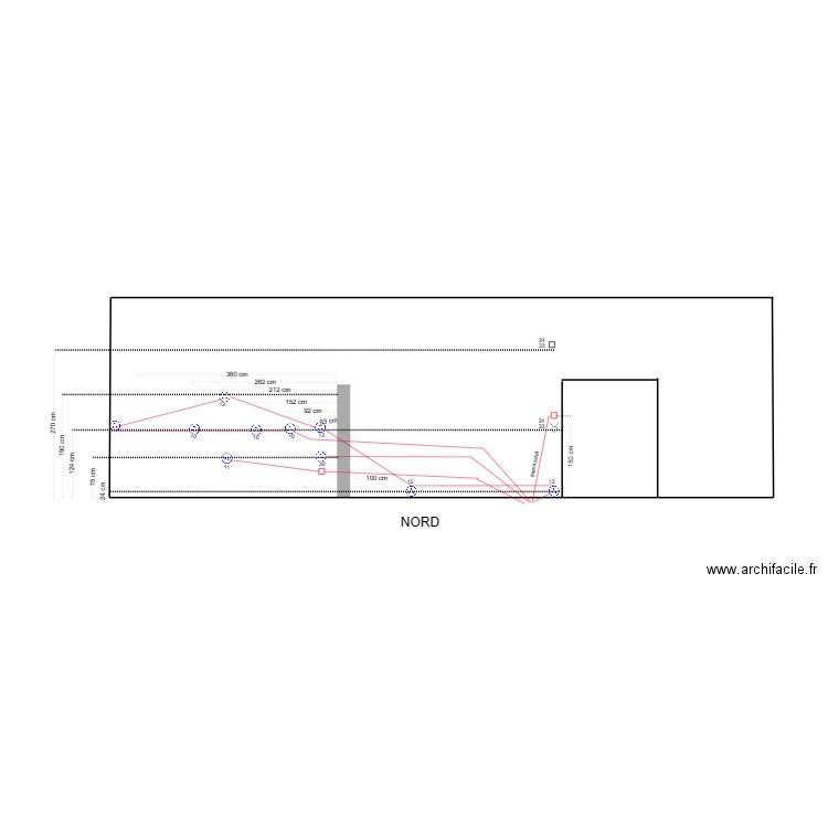 interrupteurs nord. Plan de 0 pièce et 0 m2