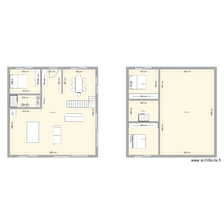 Villa. Plan de 5 pièces et 195 m2