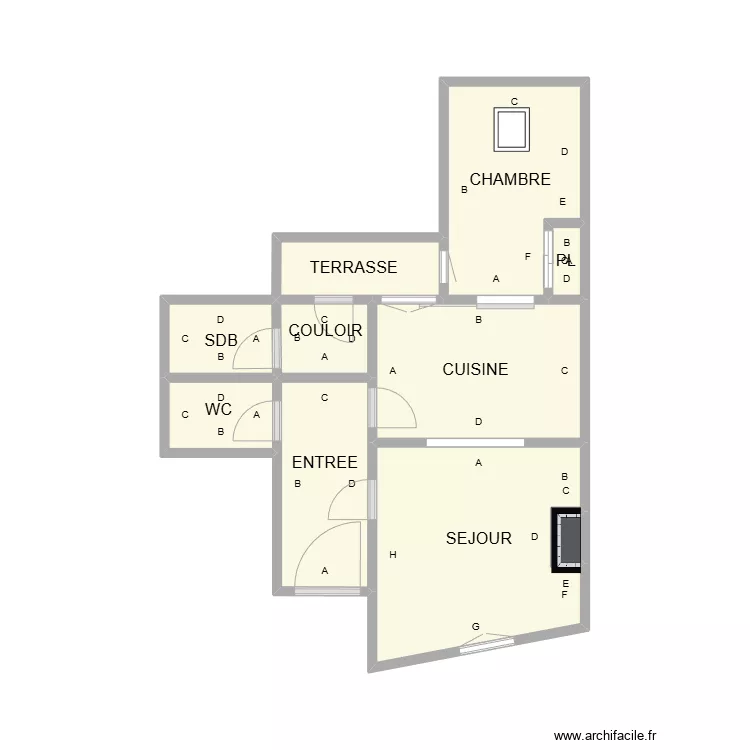 PLAN RDC UCHAUD COUSIN. Plan de 