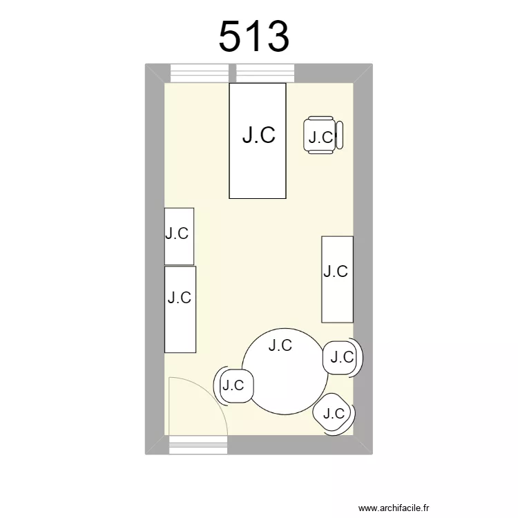 Bureau R 513 J.CONSTANT. Plan de 