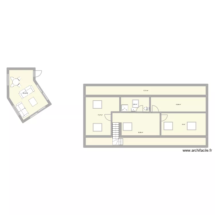 Violette#2. Plan de 7 et 123 m² Violette#2. Plan de 7 et 123 m²