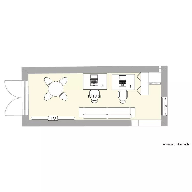 Jvj. Plan de 1  et 8 m²
