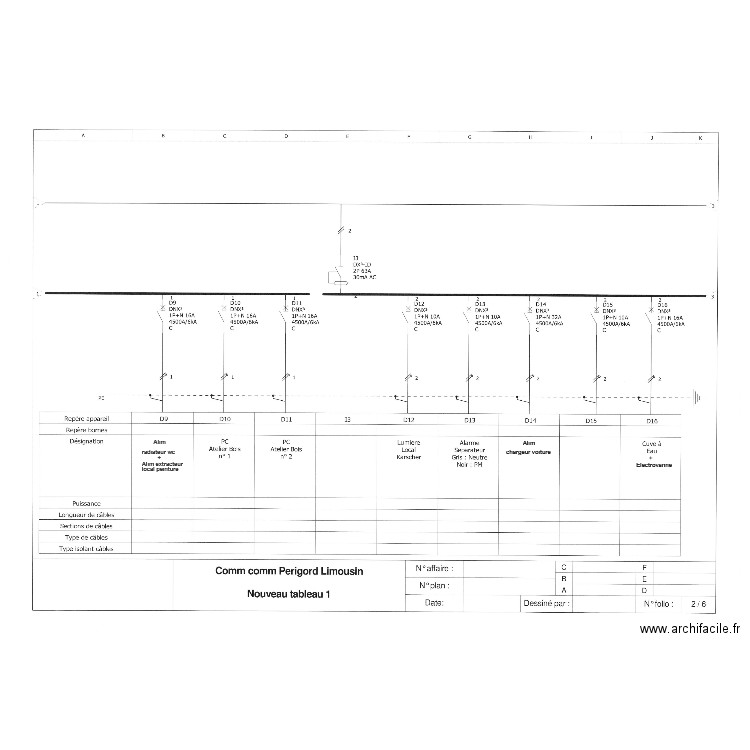 elect 2. Plan de 1 pièce et 12 m2