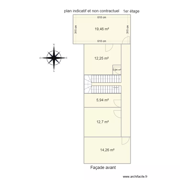 dapar&eacute; 1er &eacute;tage. Plan de 