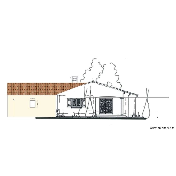 PlanDeFaçadeOuest. Plan de 0 pièce et 0 m2