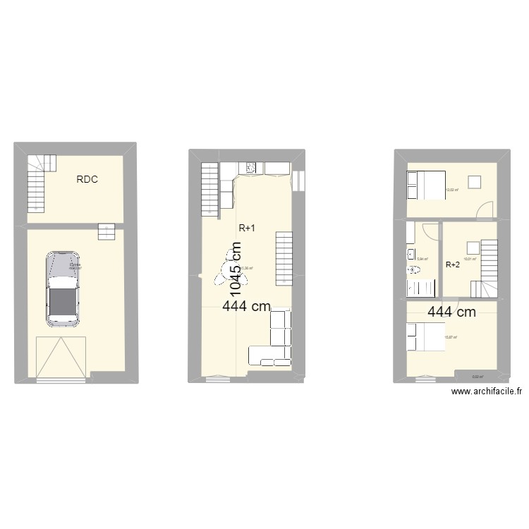 cangi. Plan de 7 pièces et 139 m2