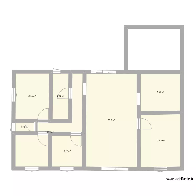 Maison 1. Plan de 8 Pièces et 74 m² Maison 1. Plan de 8 Pièces et 74 m²