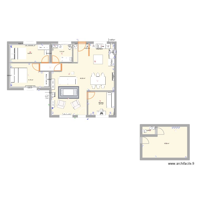 Maison Tautavel sauvegarde 28-10-25. Plan de 14 pièces et 101 m2
