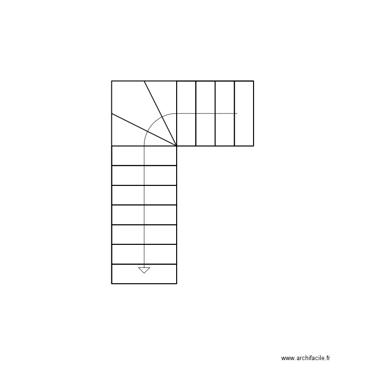Comble plan N°1. Plan de 0 pièce et 0 m2