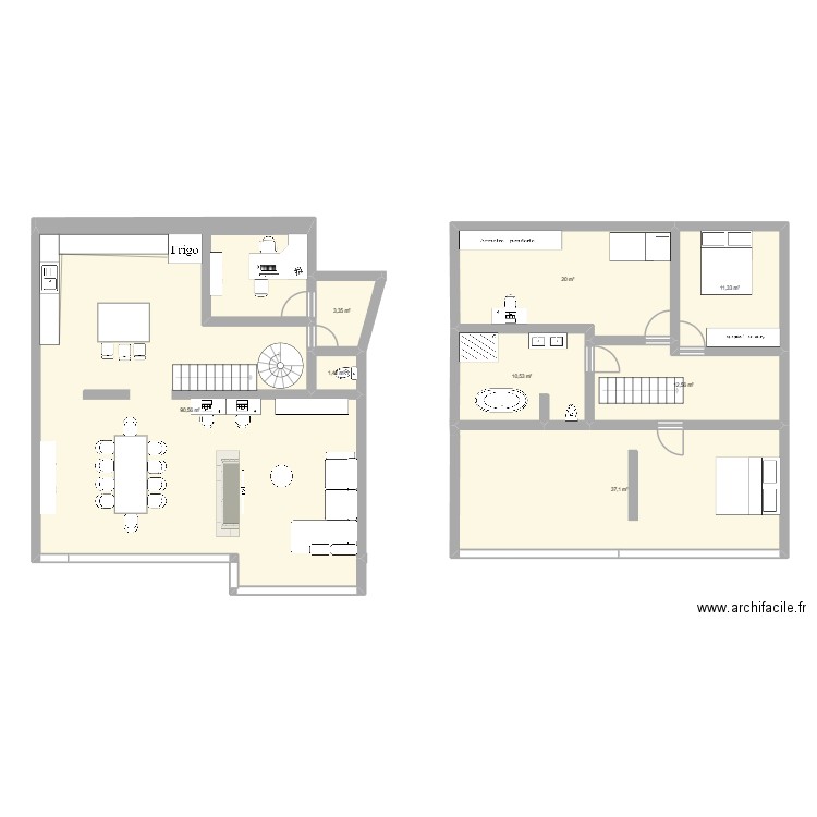 2eme RDV Architecte. Plan de 8 pièces et 187 m2