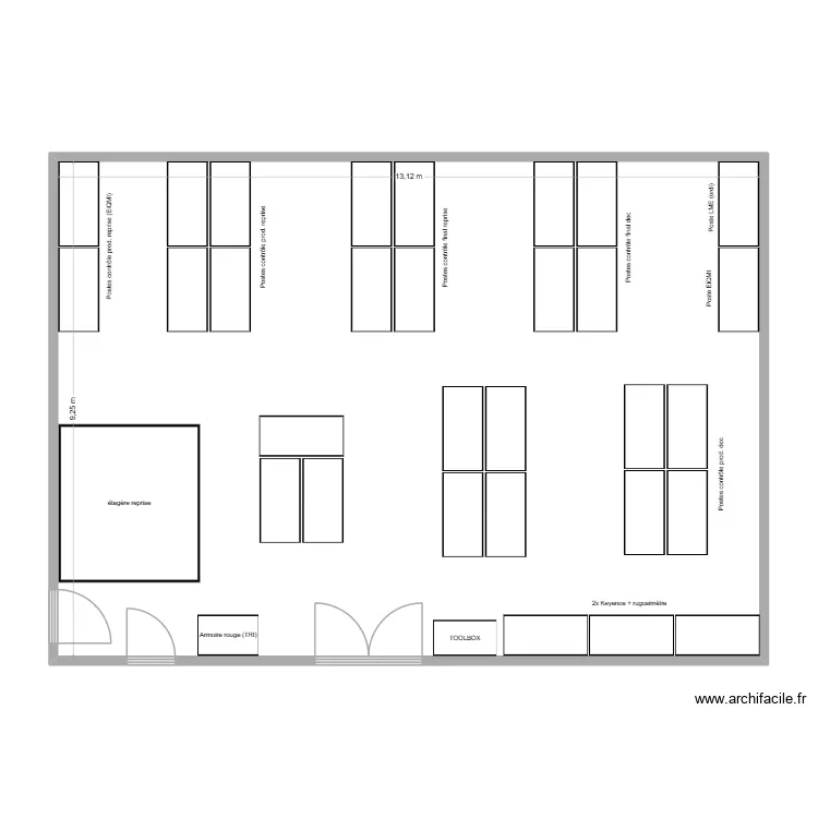 r&eacute;am&eacute;nagement zone 1 .1. Plan de 1  et 121 m²