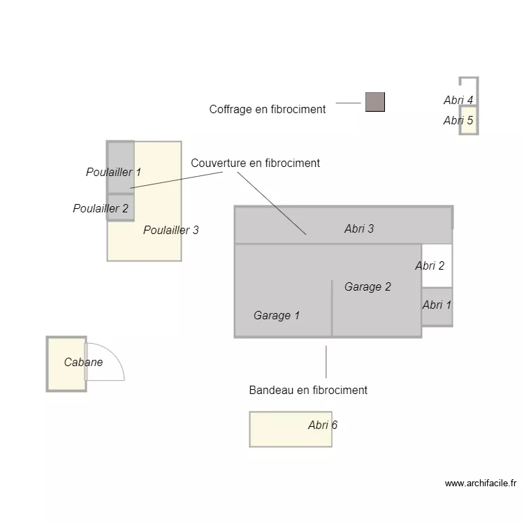 Croquis PEYROU amiante 2. Plan de 