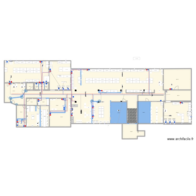 kitchen Tbilisi eau. Plan de 23 pièces et 741 m2