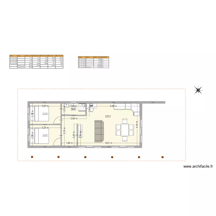 Maison container 2X40p. Plan de 4 et 50 m² Maison container 2X40p. Plan de 4 et 50 m²
