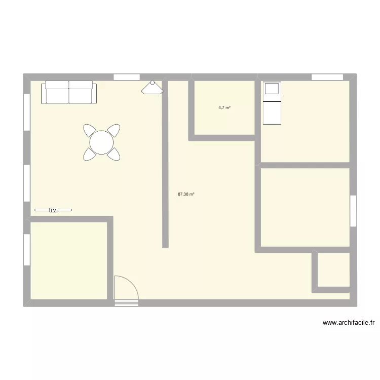 Madisan MTNED. Plan de 2 pièces et 92 m² Madisan MTNED. Plan de 2 pièces et 92 m²