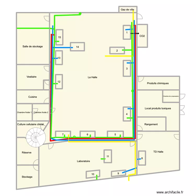 SAE 2.2. Plan de 52 pièces et 547 m²
