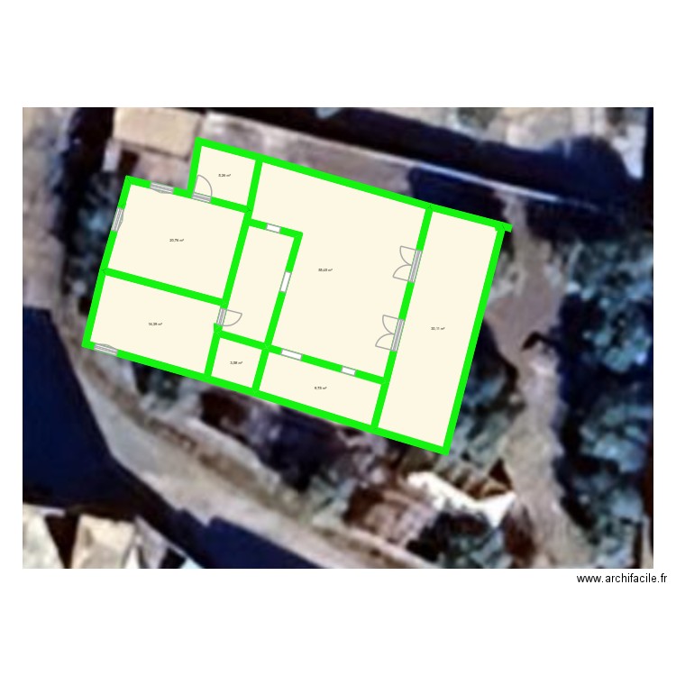 marrakech. Plan de 7 pièces et 141 m2