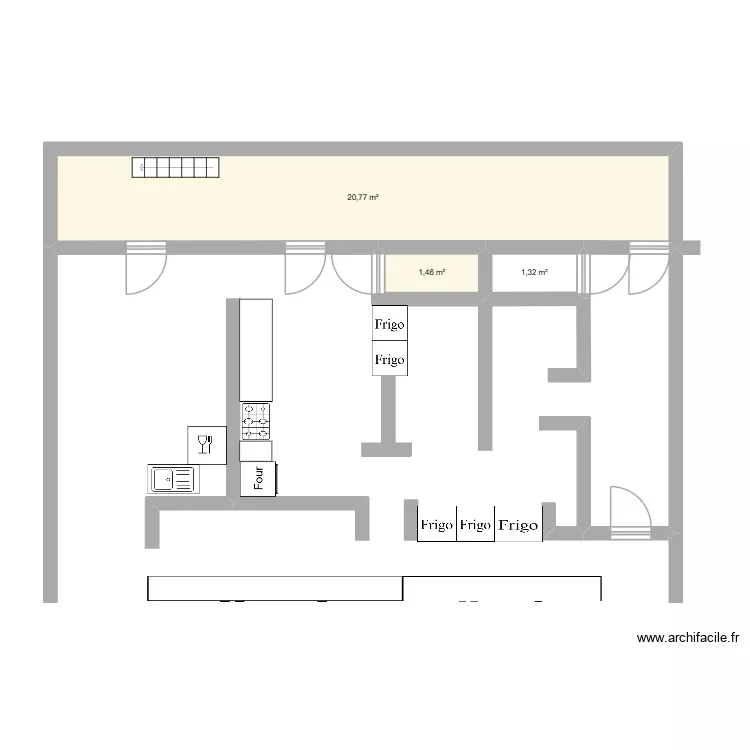 plan cafet. Plan de 3 pièces et 24 m² plan cafet. Plan de 3 pièces et 24 m²
