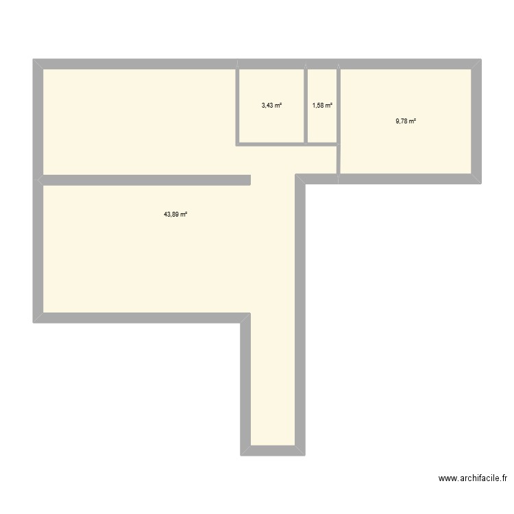 alain ap. Plan de 4 pièces et 59 m2
