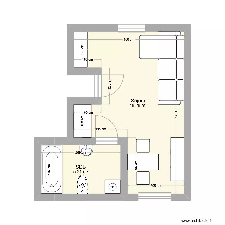 ACGEfa21/13. Plan de 2 et 23 m² ACGEfa21/13. Plan de 2 et 23 m²