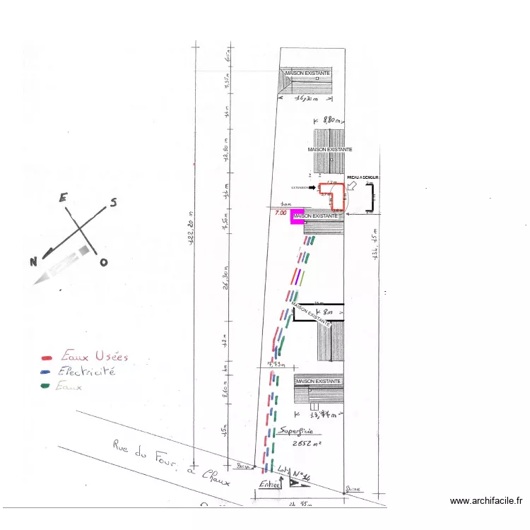 EXTENSION MAISON. Plan de 