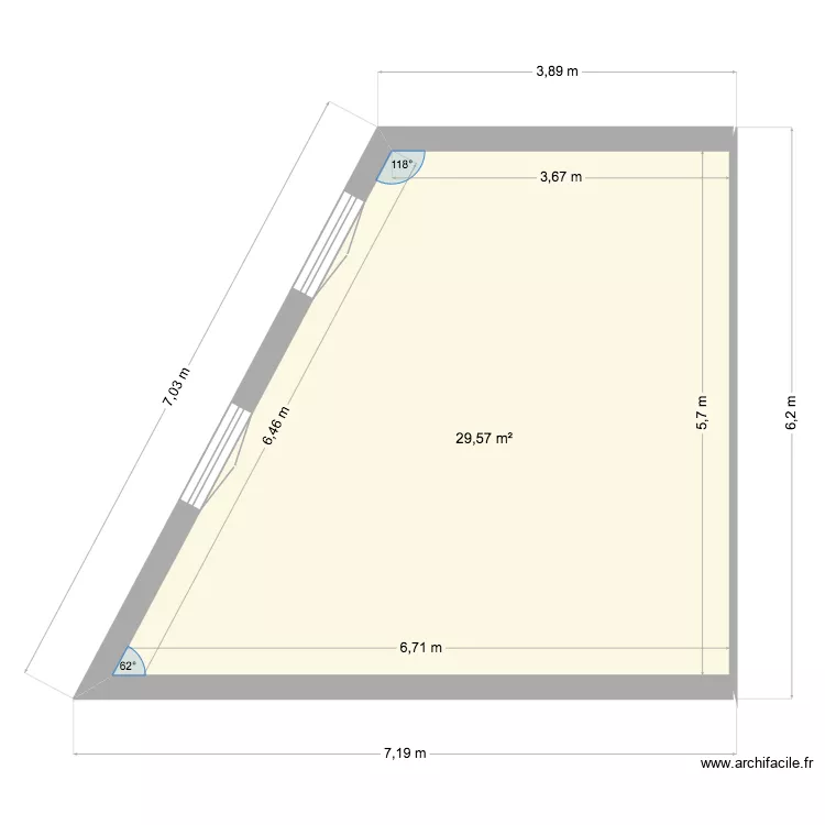 CHAMBRE + DRESSING. Plan de 2 et 28 m² CHAMBRE + DRESSING. Plan de 2 et 28 m²