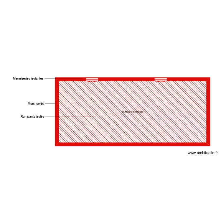 MATHIEU combles &eacute;tape 3. Plan de 1  et 56 m²