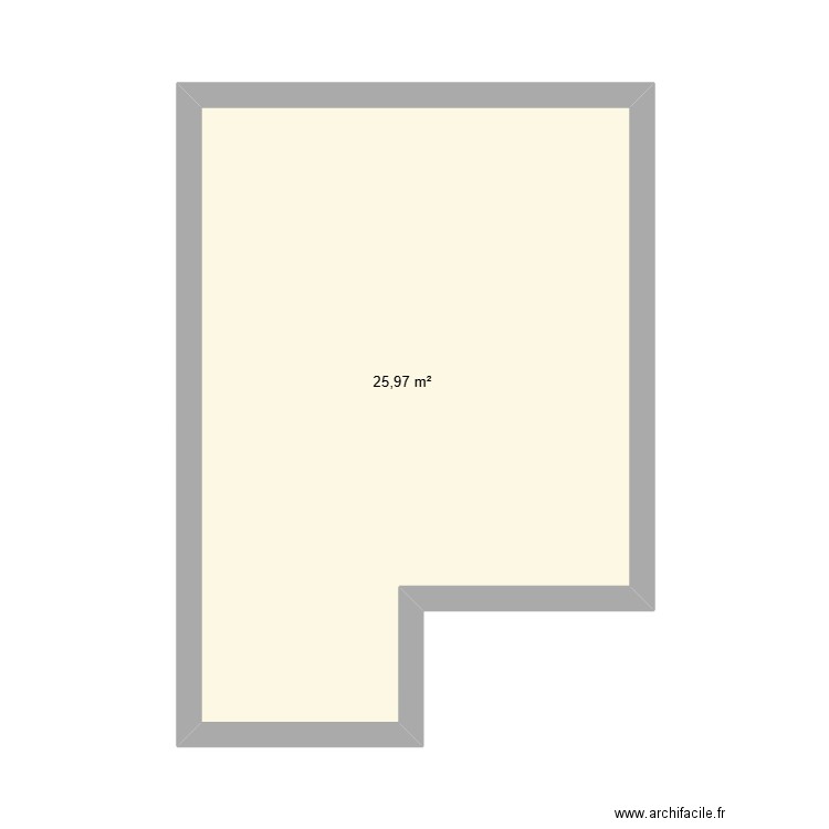 Maison Castors V2. Plan de 1 pièce et 26 m2