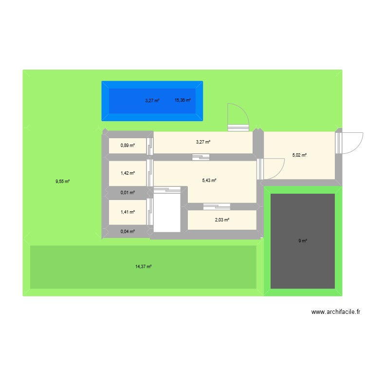 JOSE&GERARDO DREAM HOUSE. Plan de 14 pièces et 77 m2
