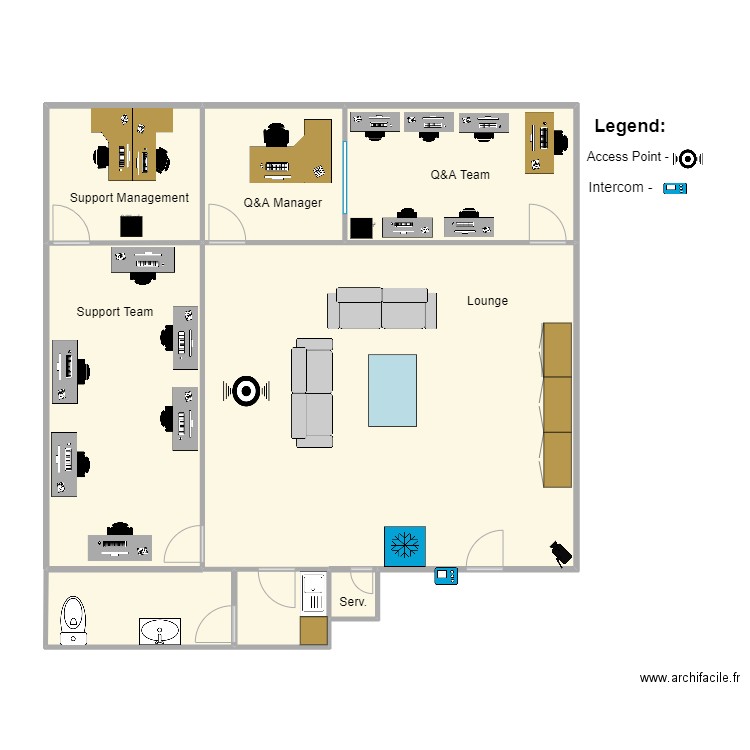 Utopia Q&A & Data team . Plan de 8 pièces et 124 m2