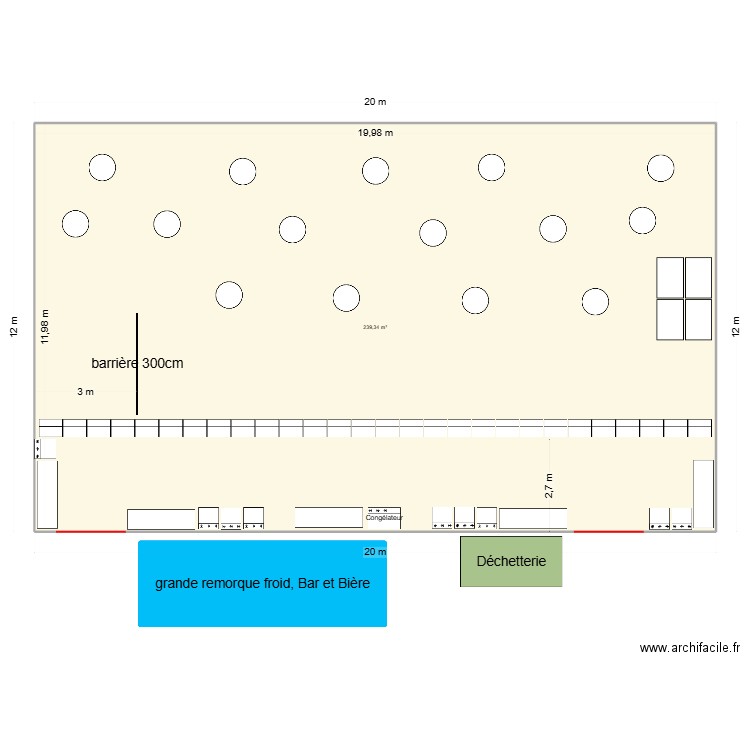 TC 2026 Bar V1. Plan de 1 pièce et 239 m2