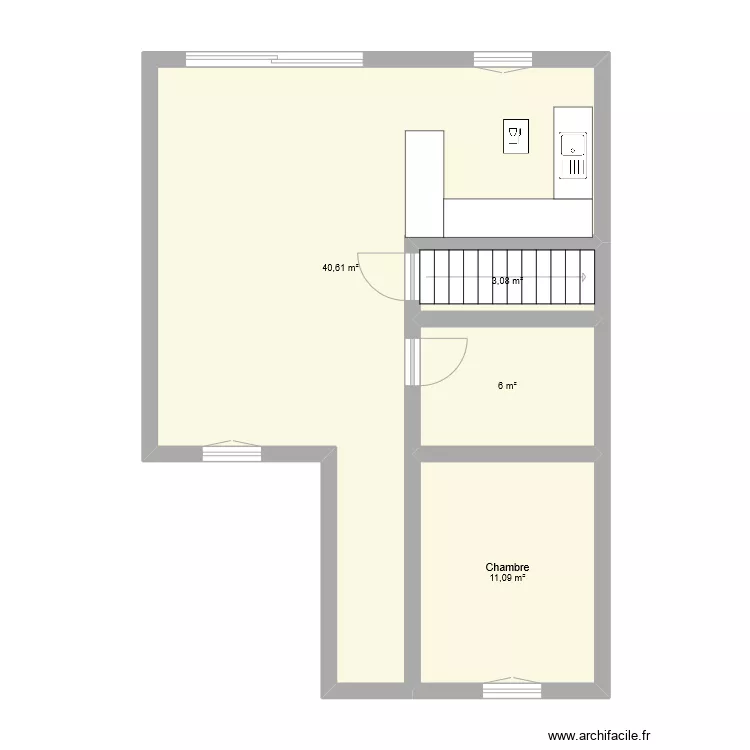 maison rdc. Plan de 
