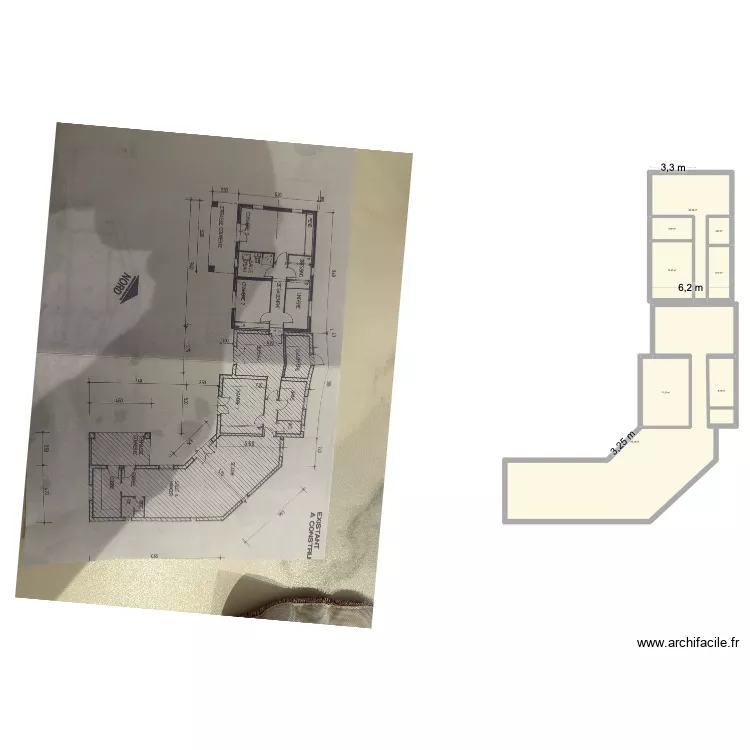 160M2. Plan de 8  et 170 m²