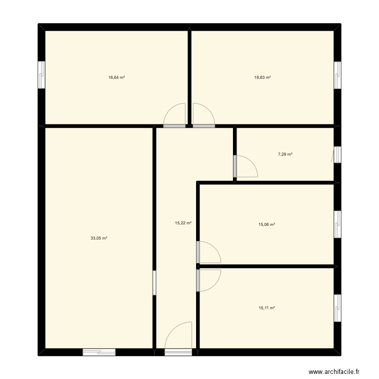 maison. Plan de 7 pièces et 123 m2